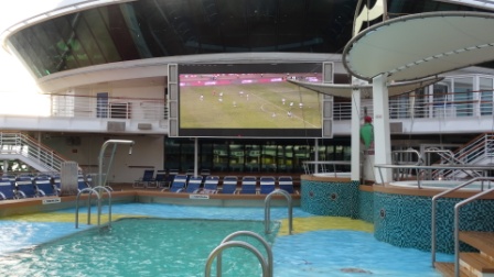 Pool with HDTV
